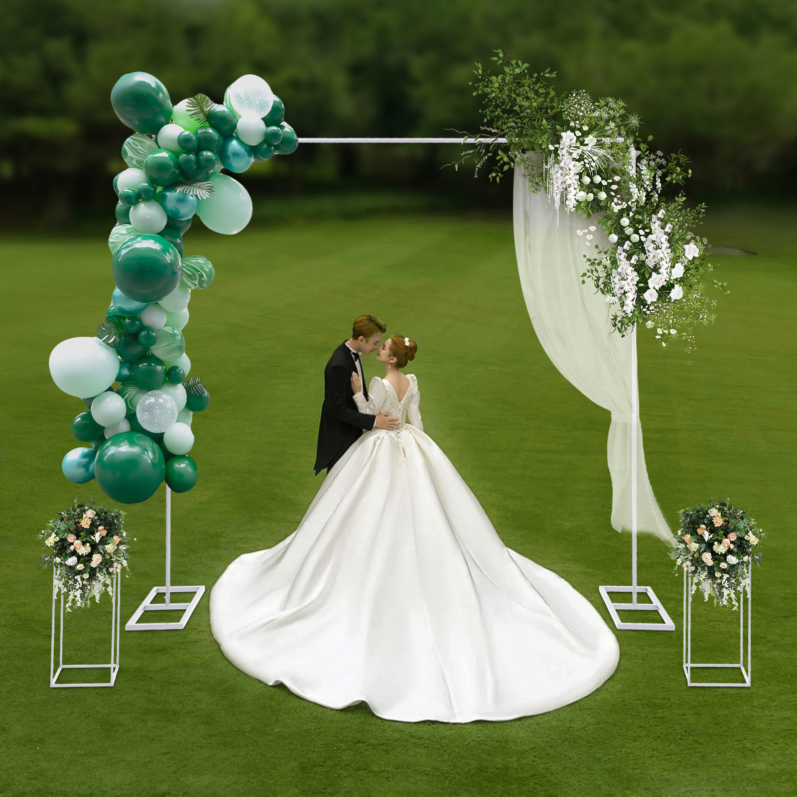حامل خلفية الزفاف 3 قطع، قوس ب - مراجعة Photography Website وسعره