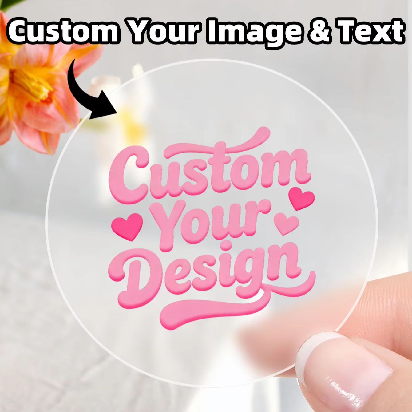 1-90 قطعة ملصقات دائرية شفافة  - مراجعة Photography Types وسعره